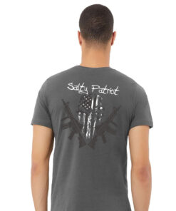 Salty Patriot Gun Flag Skull Charcoal